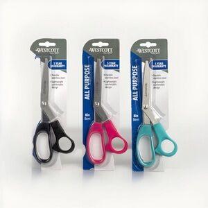 All Purpose Scissors - Black, Pink, and Teal